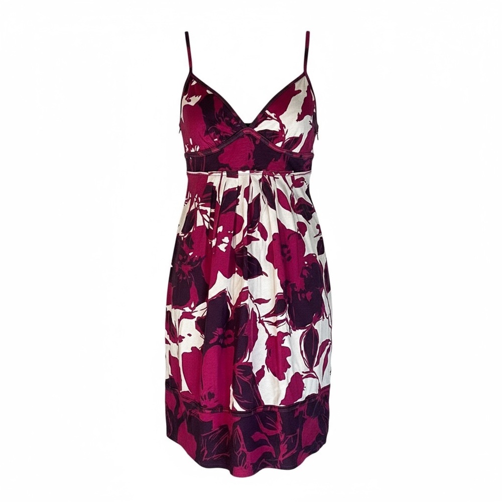 American Eagle Floral Print Empire Waist Sundress Pink/White Size Medium
